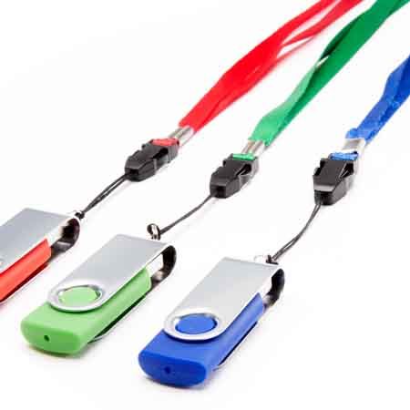 Lanyard - Umhängeband für USB-Sticks-Rot