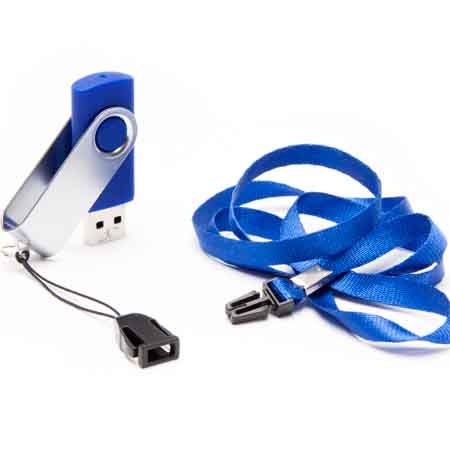 Lanyard - Umhängeband für USB-Sticks-Blau