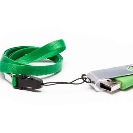 Lanyard - Umhängeband für USB-Sticks-Grün