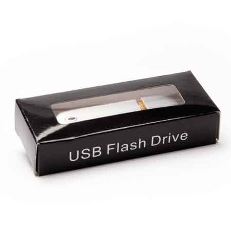 Pappbox mit Fenster für USB-Sticks